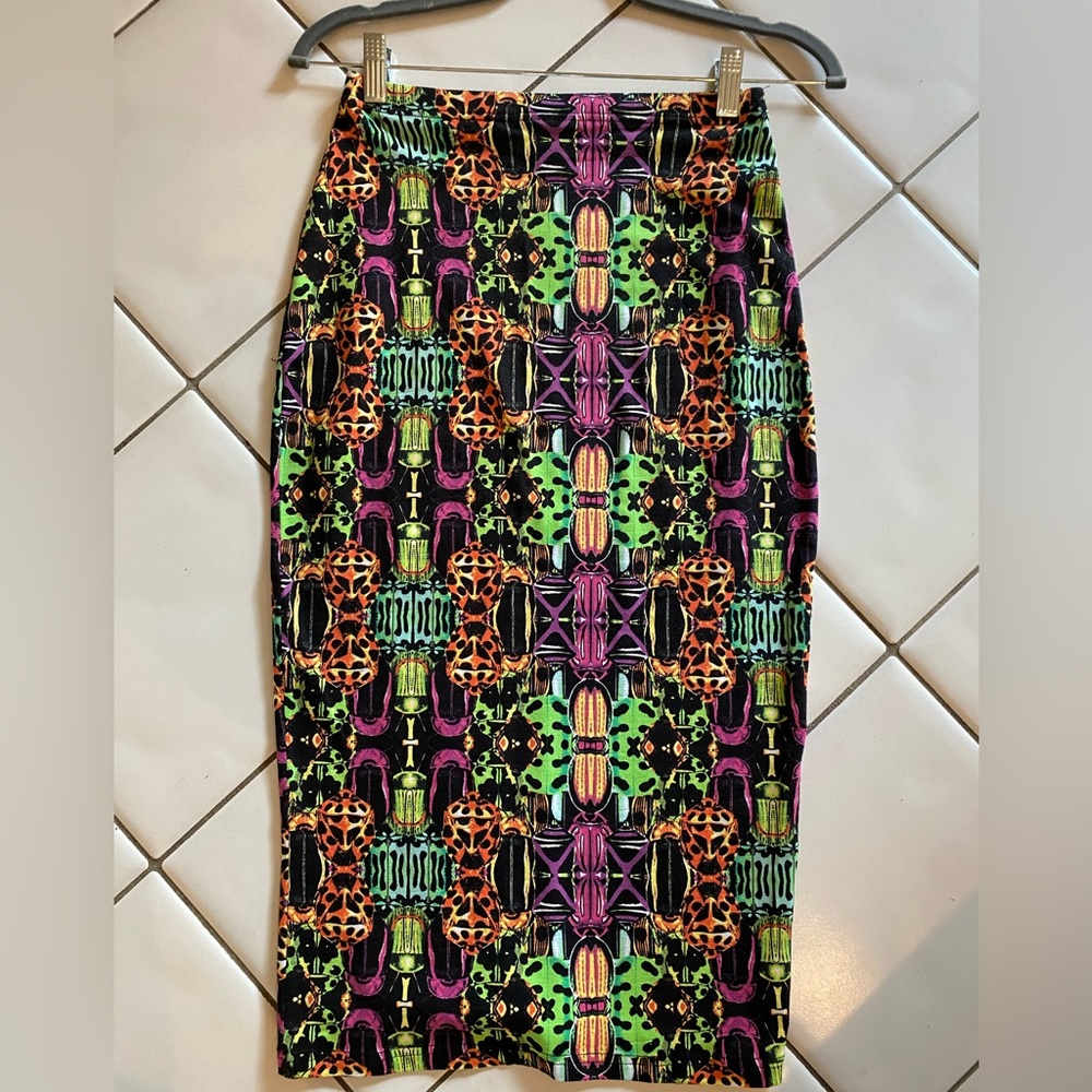 ASOS midi geoprint skirt